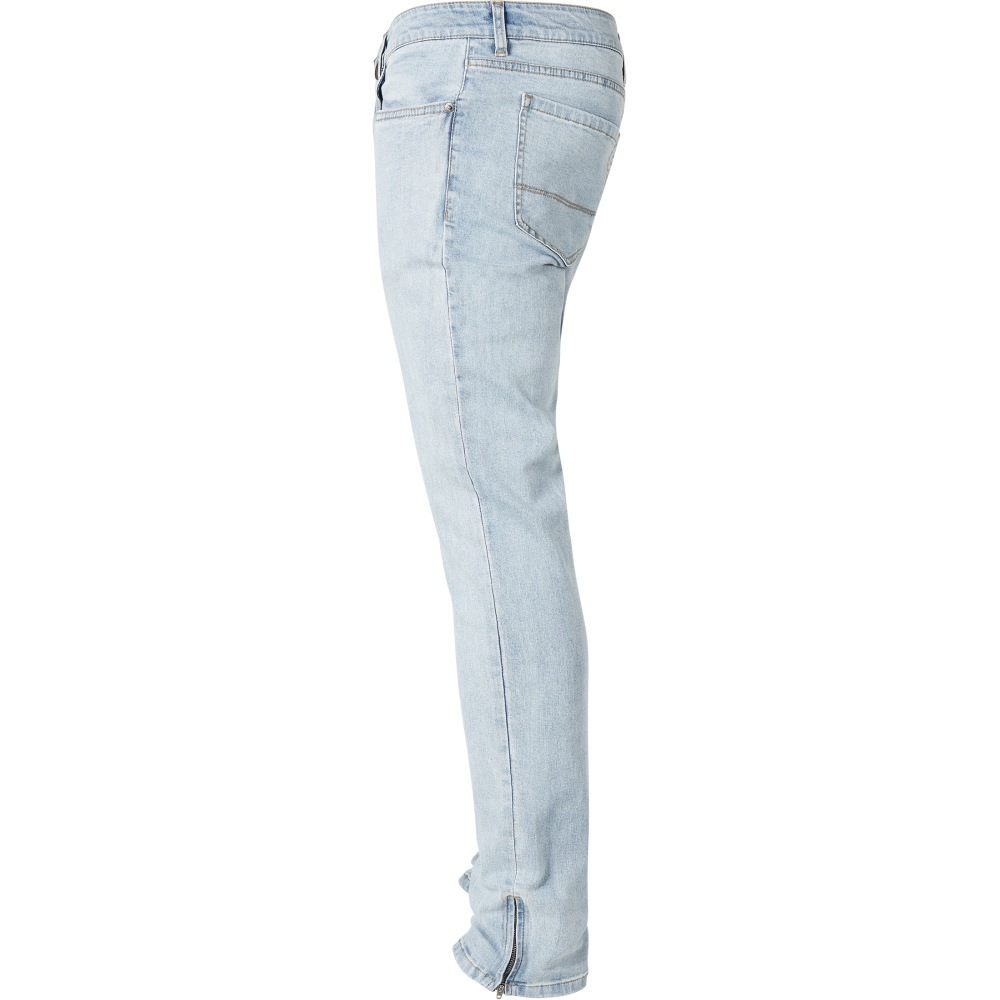 Urban Classics - Slim Fit Zip Jeans skinny - Bleu